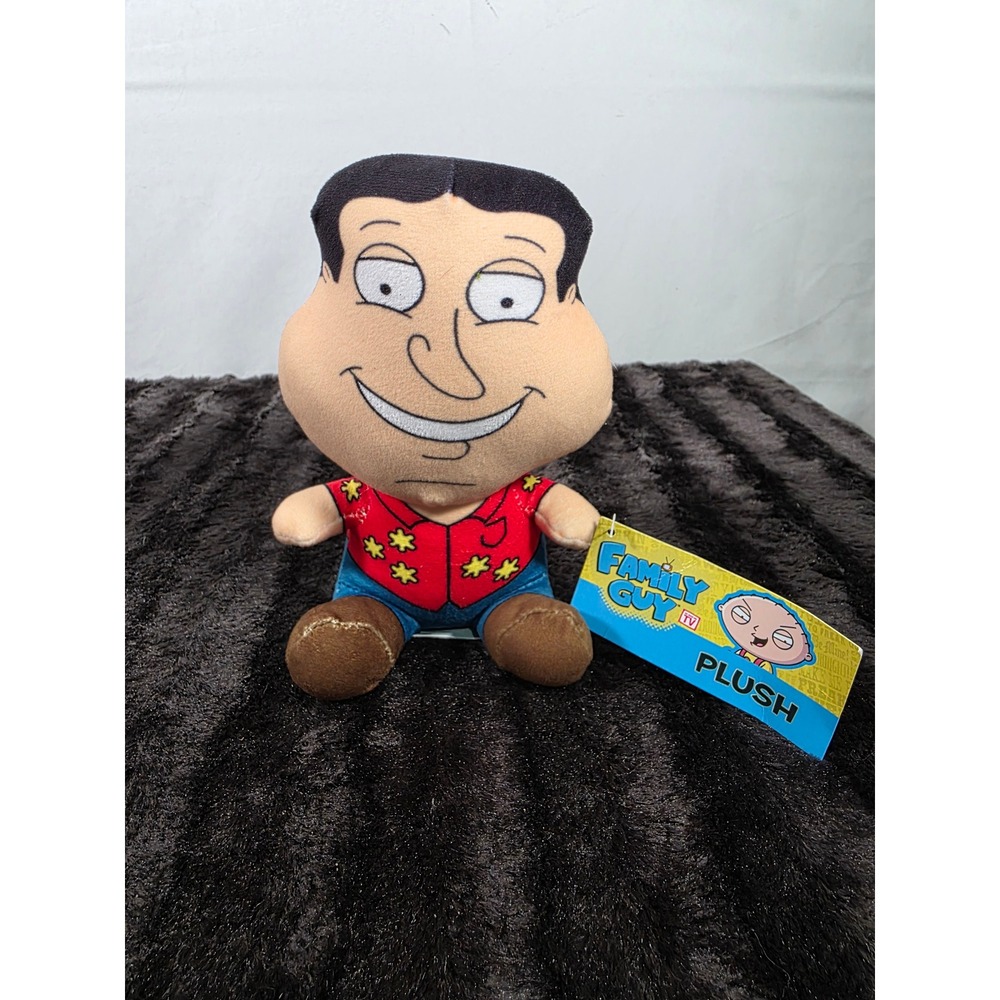 Family Guy Glenn Quagmire 7 Inch Big Head Plush Toy Factory NWT Red Shirt